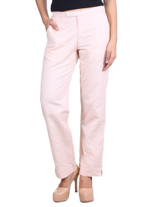 cream cotton trouser - 9738281 - Very Small Image - 1