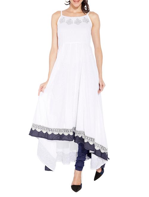 white cotton kurta - 9738670 - Very Small Image - 1