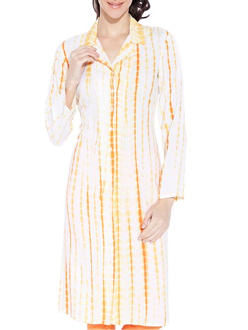 white rayon kurta - 9738673 - Very Small Image - 1