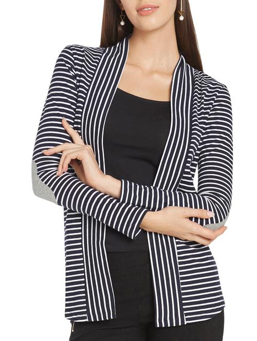 navy viscose cardigan - 9738870 - Very Small Image - 1