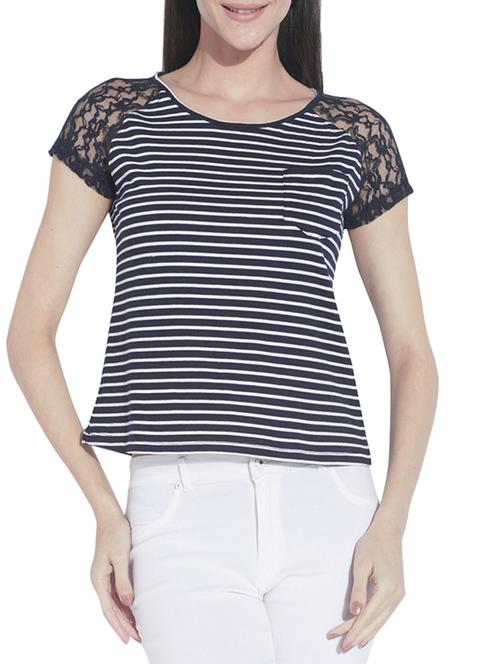 navy cotton top - 9739039 - Very Small Image - 1