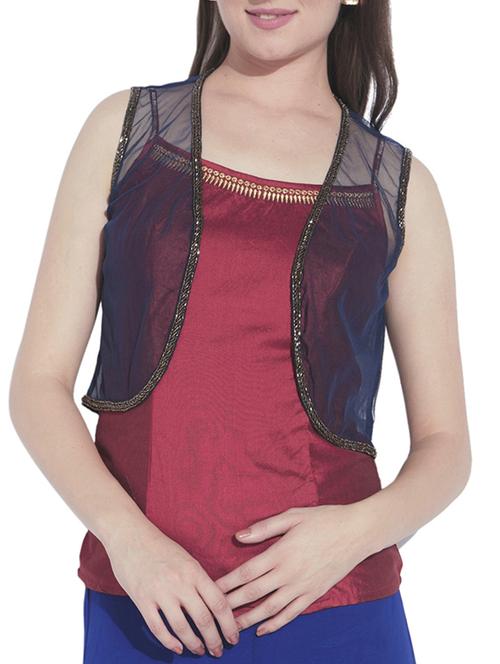 cotton polyester blend shrug - 9739054 - Very Small Image - 1