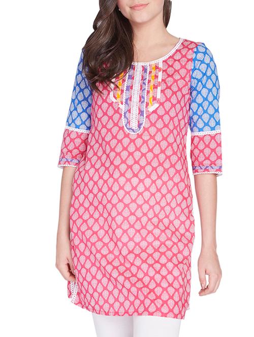 pink cotton kurta - 9739076 - Very Small Image - 1