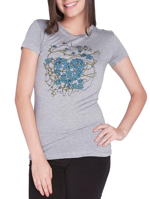 grey cotton tee - 9739132 - Very Small Image - 1