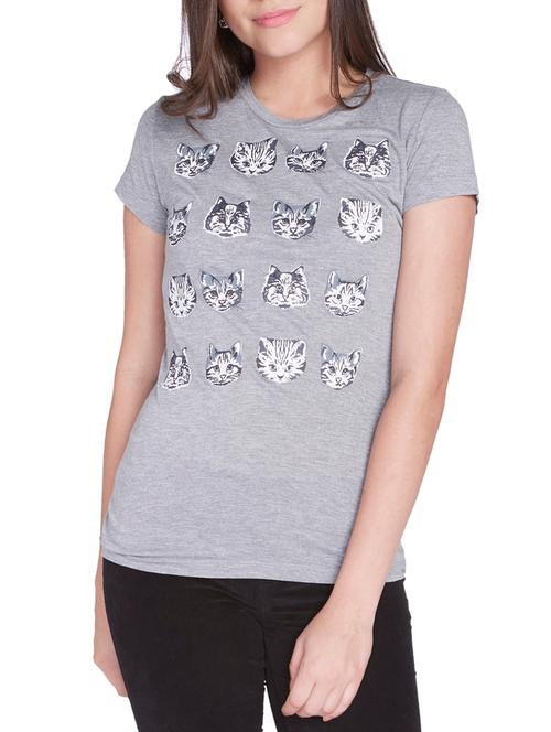 grey cotton tee - 9739149 - Very Small Image - 1