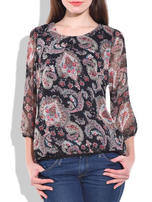 multicolor georgette top - 9743727 - Very Small Image - 1