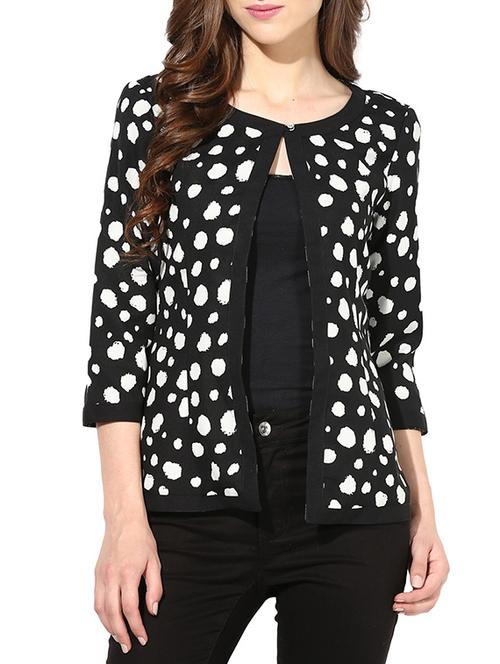 the vanca monochrome polka dotted open jacket - 9750674 - Very Small Image - 1