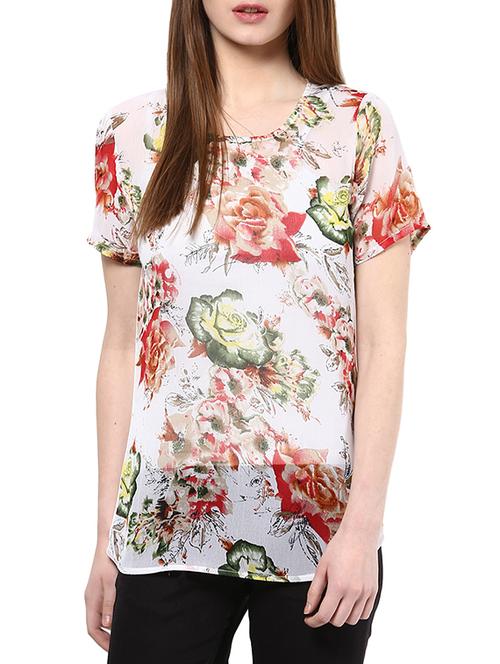 the vanca white floral printed top - 9750679 - Very Small Image - 1