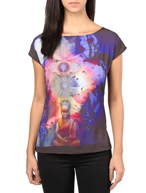 boat neck graphic tee - 9750754 - Very Small Image - 1