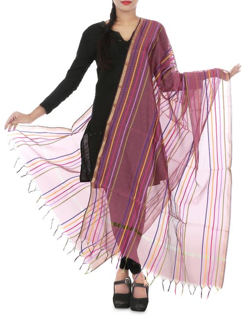 pink art silk dupatta - 9756721 - Very Small Image - 1