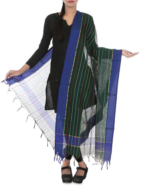 green art silk dupatta - 9756734 - Very Small Image - 1