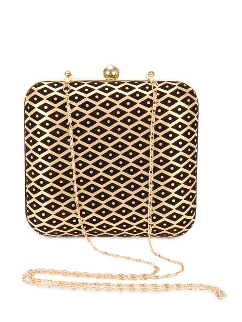 black art silk box clutch - 9758384 - Very Small Image - 1