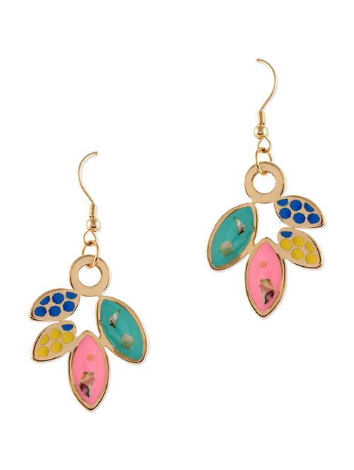 flowercious metal dangle earrings - 9761194 - Very Small Image - 1