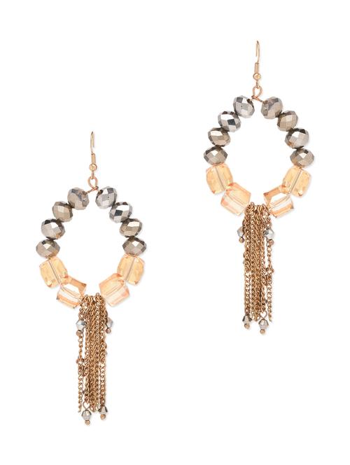 beaded chain drop earrings - 9761918 - Very Small Image - 1