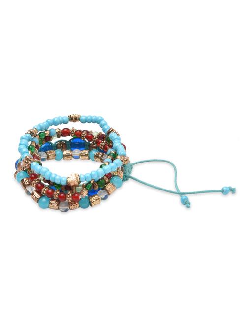 funky multi color beaded bracelet set - 9761999 - Very Small Image - 1