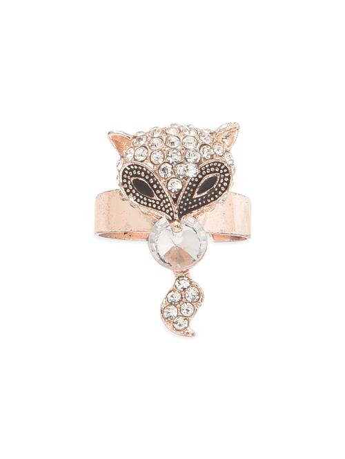 owl motif studded ring - 9762032 - Very Small Image - 1