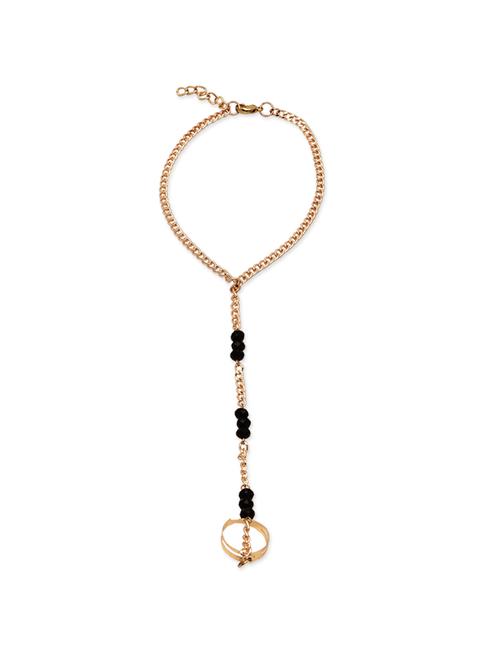 trendy beaded chain toe ring anklets - 9762038 - Very Small Image - 1