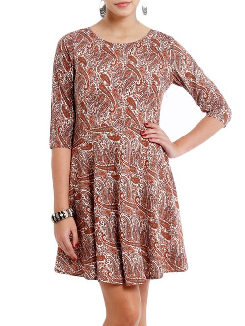 brown crepe dress - 9762062 - Very Small Image - 1