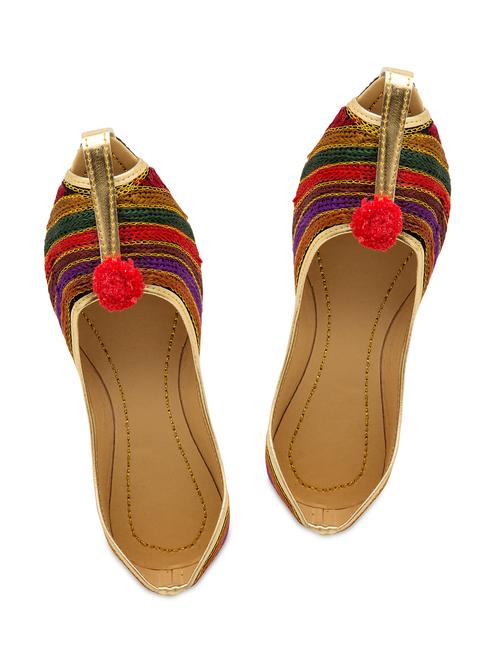 multi coloured Fabric Mojaris - 9764101 - Very Small Image - 1