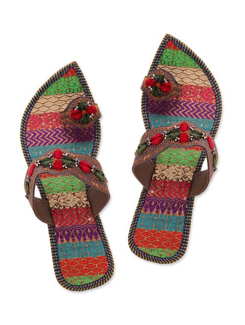 multi colour Fabric Mojaris - 9764211 - Very Small Image - 1