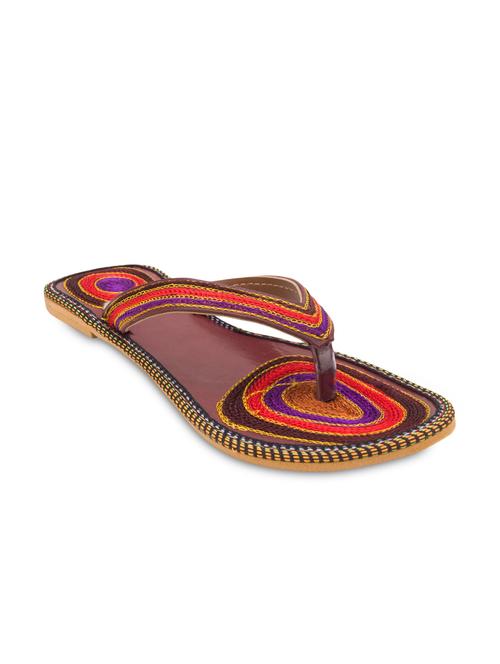 multicolour leatherette flat sandal - 9764269 - Very Small Image - 1