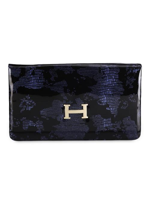 blue leatherette glossy clutch - 976623 - Very Small Image - 1