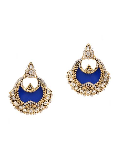 multicolor embellished chand bali earrings - 9770269 - Very Small Image - 1