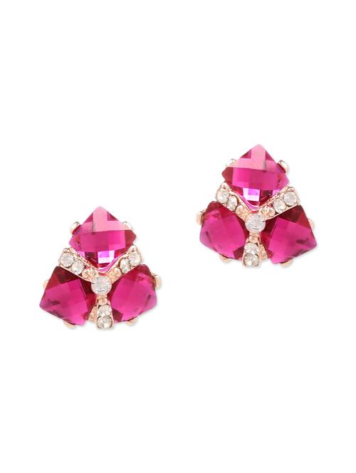 pink embellished ear studs - 9770275 - Very Small Image - 1