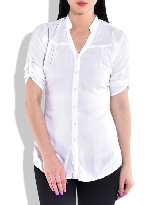 white color shirt collar shirt - 9770461 - Very Small Image - 1