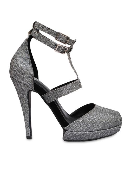 silver faux leather sandals - 9770567 - Very Small Image - 1