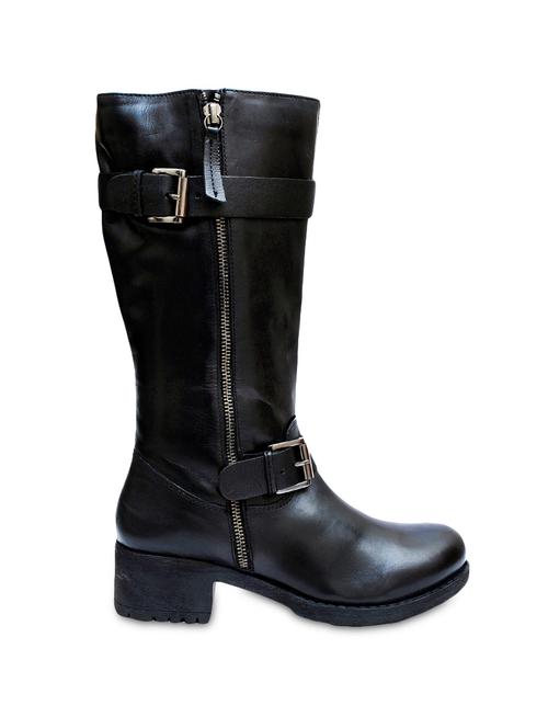 black leather calf boots - 9770579 - Very Small Image - 1