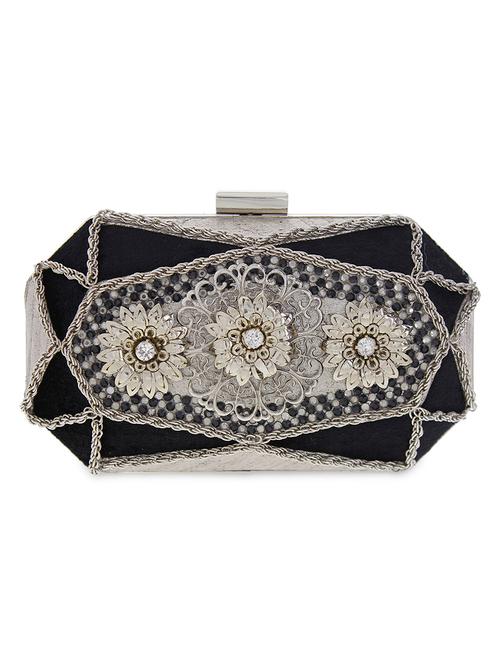 black embellished hexagonal clutch - 9771725 - Very Small Image - 1