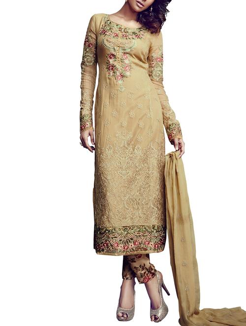 off white and blue embroidered kurta and skirt set - 9771746 - Very Small Image - 1