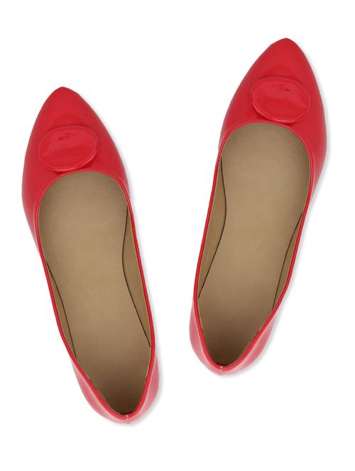 red synthetic leather ballerina - 9772295 - Very Small Image - 1