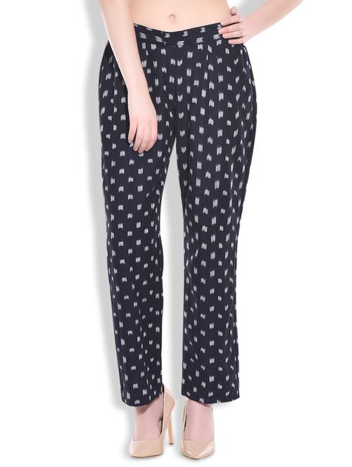black ikat cotton pants - 9772879 - Very Small Image - 1