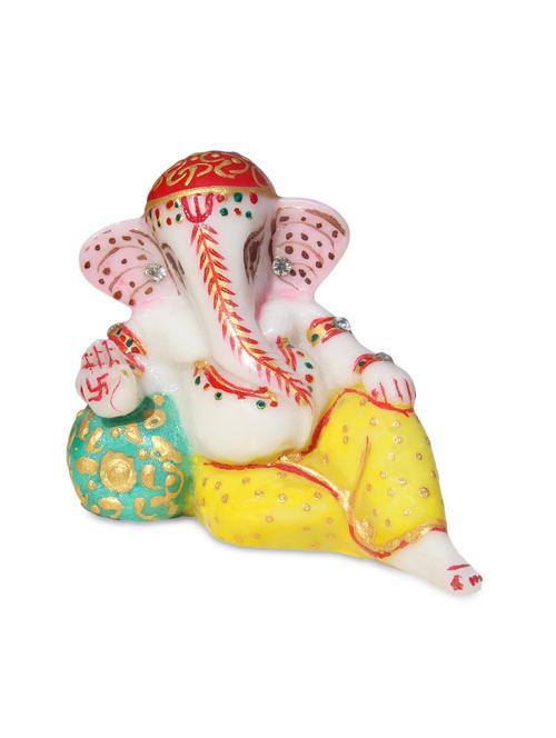 resin carved relaxing ganesha hpmr15072 - 9779220 - Very Small Image - 1