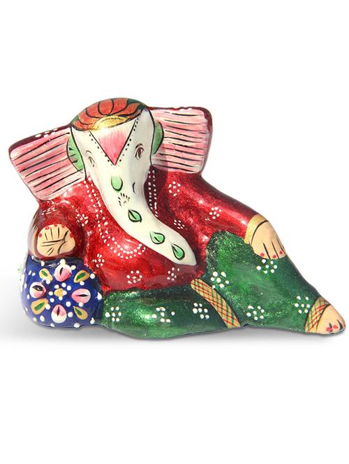 handicrafts paradise metal enamelled relaxing ganesha - 9779279 - Very Small Image - 1