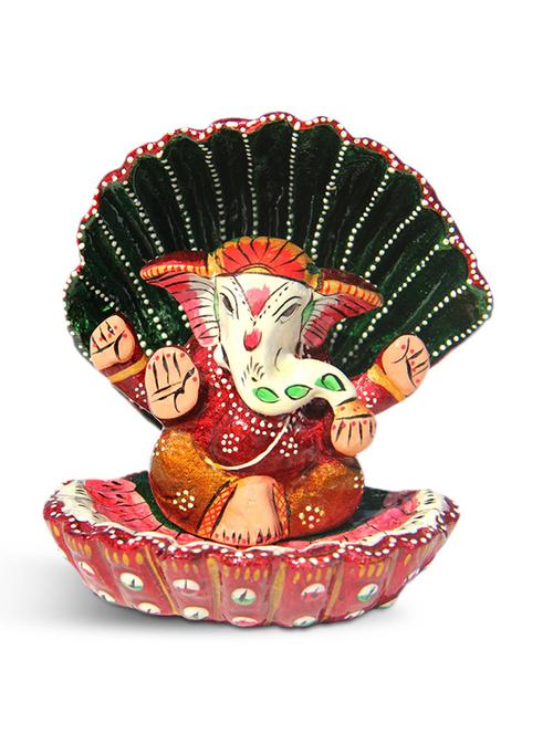 handicrafts paradise metal enamelled shankh ganesha - 9779282 - Very Small Image - 1