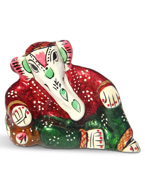 handicrafts paradise metal enamelled resting ganesha - 9779290 - Very Small Image - 1