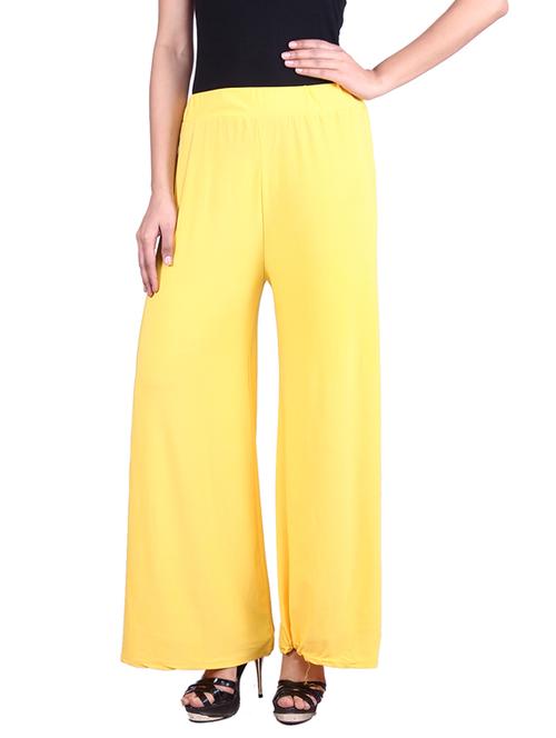 yellow chiffon palazzo - 9784796 - Very Small Image - 1