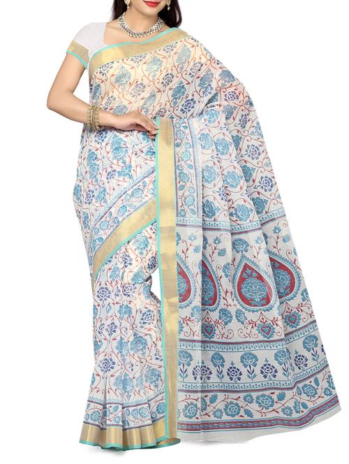 multicolor cotton saree - 9791531 - Very Small Image - 1