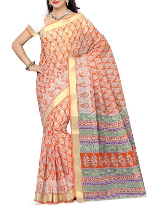 multicolor cotton saree - 9791532 - Very Small Image - 1