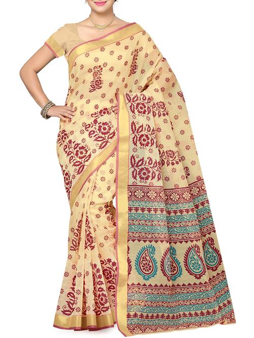 multicolor cotton saree - 9791534 - Very Small Image - 1