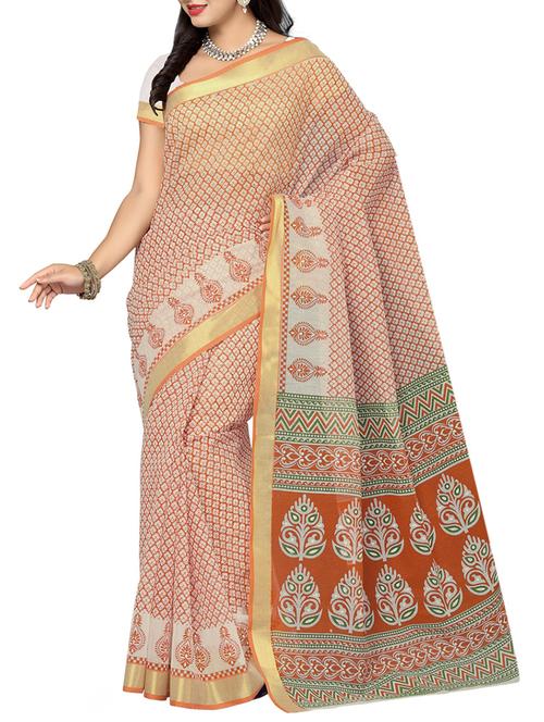 multicolor cotton saree - 9791539 - Very Small Image - 1