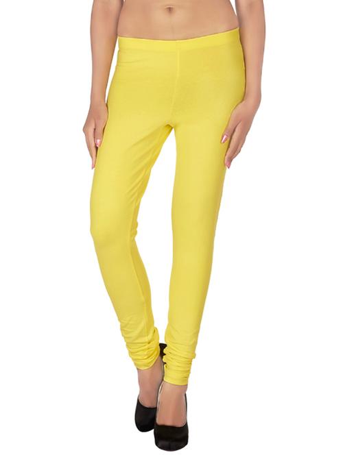 yellow cotton spandex legging - 9795137 - Very Small Image - 1