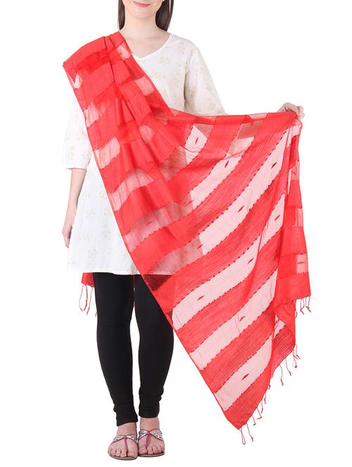red viscose dupatta - 9797933 - Very Small Image - 1