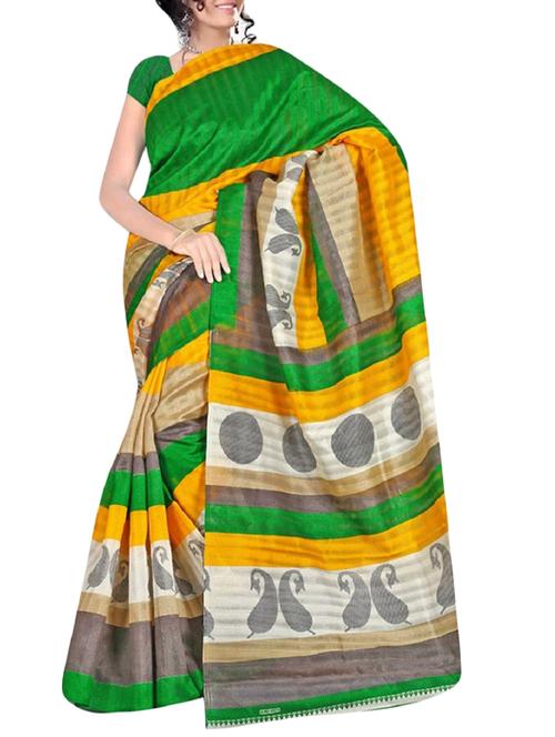 multi bhagalpuri silk saree - 9804054 - Very Small Image - 1