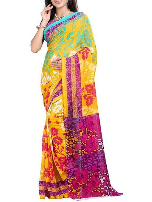 multicolor georgette saree - 9804127 - Very Small Image - 1