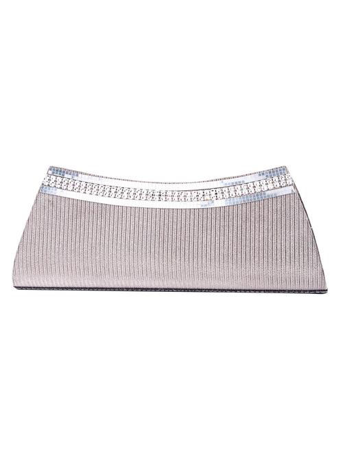 grey leatherette clutch - 9805769 - Very Small Image - 1
