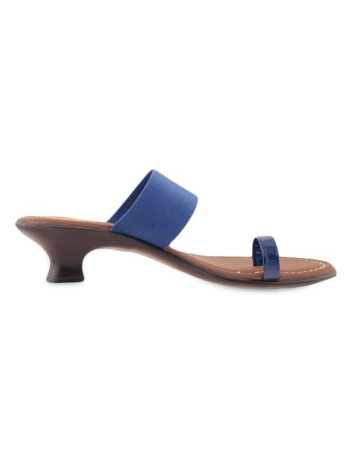 blue elastic strap slip-on broad heels - 980653 - Very Small Image - 1